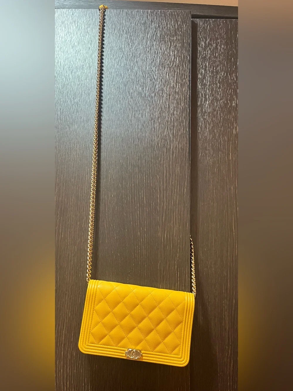 CHANEL boy wallet on chain - brand new